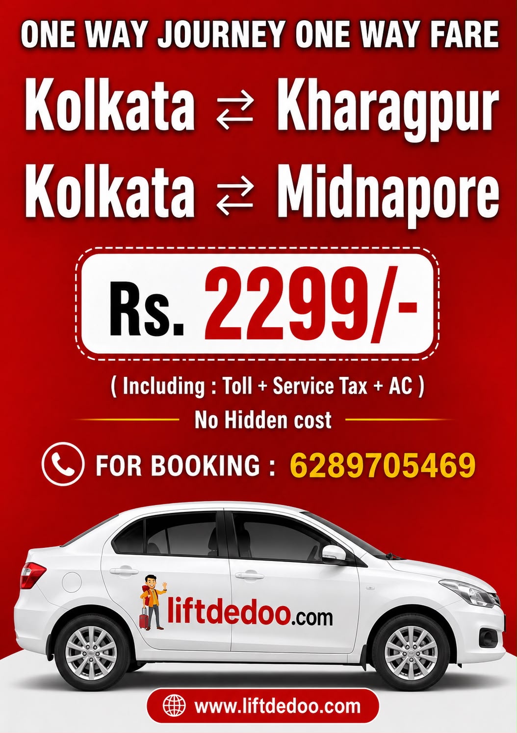 LiftDedoo One Way Journey One Way Fare